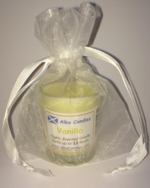  Vanilla Alba candle in a red gift bag 